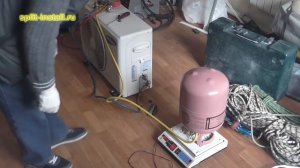 Как заправить внешний блок кондиционера.