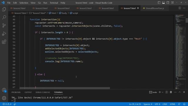 Three.js tutorial: Highlight selected object смотреть онлайн