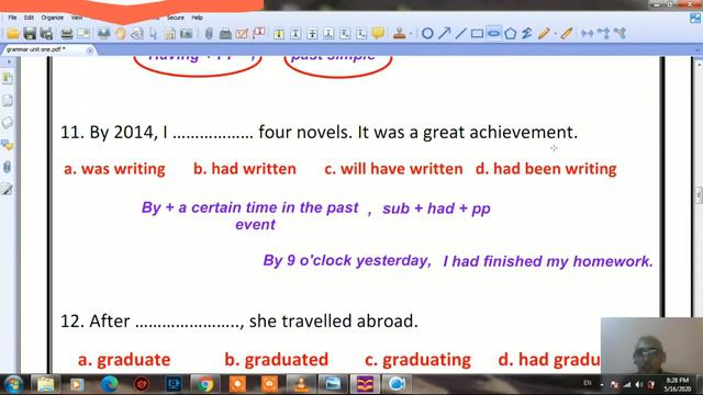 Exercises on Grammar unit 1 للصف الثالث الثانوي مراجعة смотреть онлайн