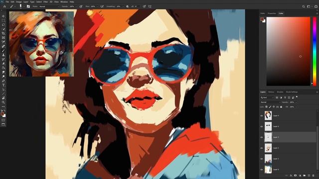 I tried recreate painterly look art portret from pinterest [Speedpaint in Photoshop] смотреть онлайн