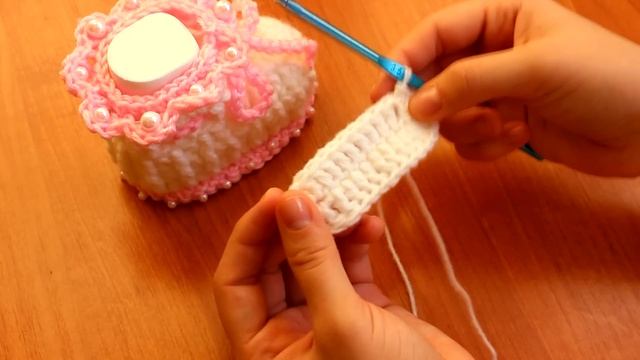 ТЕПЛЫЕ ПИНЕТКИ для девочек КРЮЧКОМ ( 1часть ) with subtitles смотреть онлайн