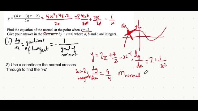 Differentiation- Equation of a Normal Exam Questions смотреть онлайн