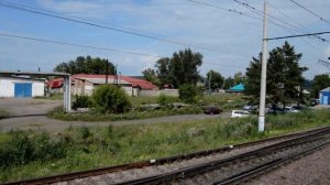 На поезде по станции Заозерная в Красноярском Крае