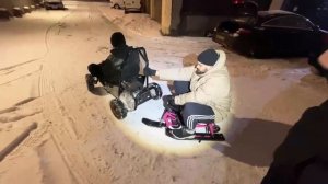 ХАЗЯЕВА УСТРОИЛИ ЗИМНИЙ ДРИФТ НА САНКАХ! I paradeev1ch, Danila_Gorilla, frametamer, Exileshow