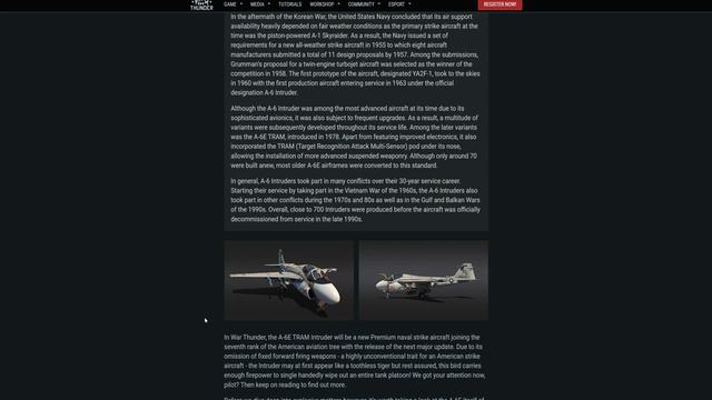[Dreamcast gamer] War Thunder : เปิดตัว A-6E TRAM Intruder เครื่องบินพรีเมี่ยม Rank 7 ลำแรกของเกม!! смотреть онлайн
