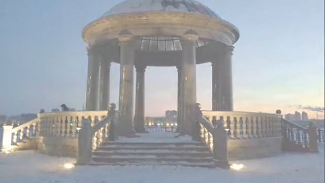 Зимняя набережная Благовещенск смотреть онлайн