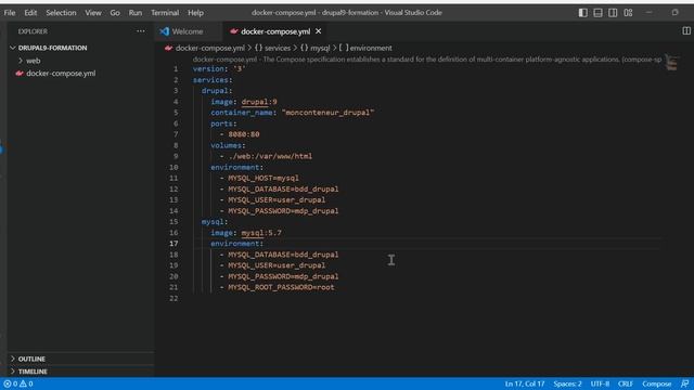 Installation de Drupal 9 en local avec Docker et composer смотреть онлайн