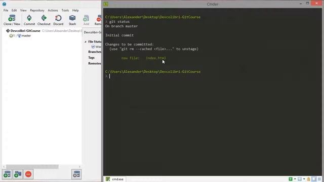 Git Урок 4 Добавляем, удаляем файл и проверяем статус репозитория смотреть онлайн