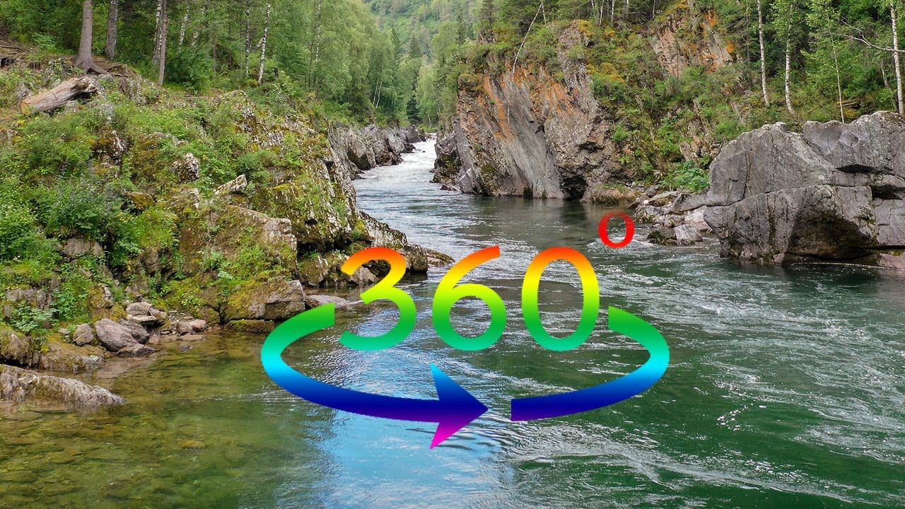 Река Кумир в Горном Алтае, "Девичьи плёсы" Сферическая съёмка" смотреть онлайн