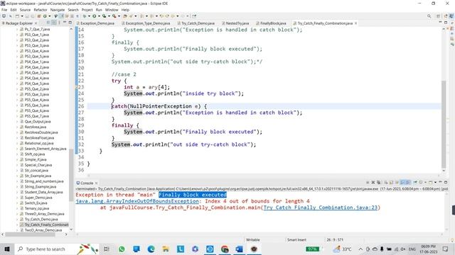 Various possible combinations of try- catch- finally | Exception Handling | Tutorial #52 смотреть онлайн