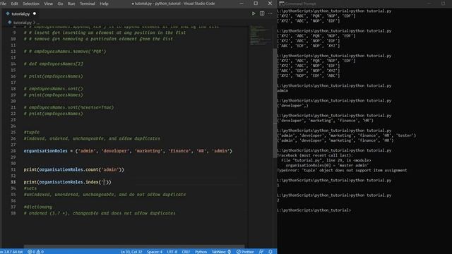 Python Tutorial Series | OOP | Part 5 - List, Tuple, Set, Dictionary смотреть онлайн