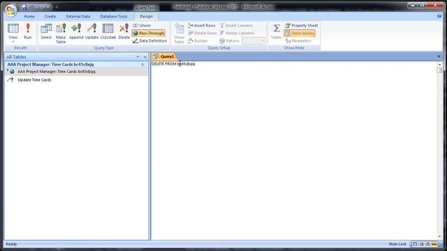 Speeding up DELETEs with a Pass-Through Query in MS Access смотреть онлайн