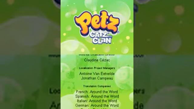 Petz: Catz Clan (Credits - Nintendo DS - 2008) смотреть онлайн