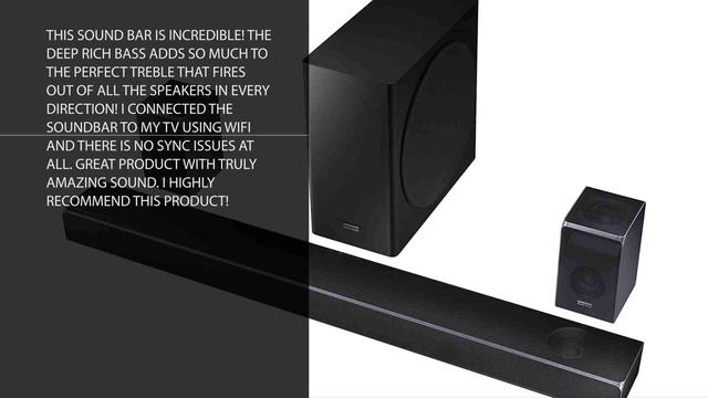 Samsung Harman Kardon 7.1.4 Dolby Atmos Soundbar HW-Q90R with Wireless Subwoofer and Rear Speakers смотреть онлайн