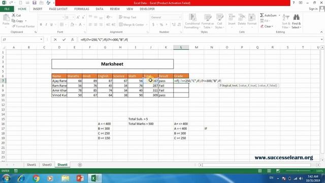 #Learn to calculate grades in Microsoft Excel, #Grade In Excel смотреть онлайн