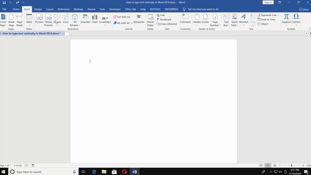 How to Type Text Vertically in Word 2019 смотреть онлайн