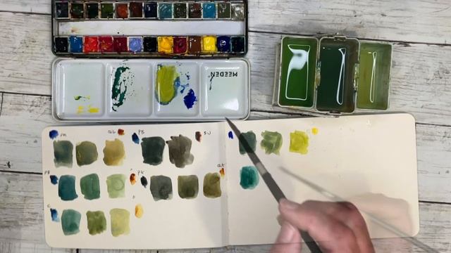 How To Mix Greens In Watercolour Tutorial - смотреть онлайн