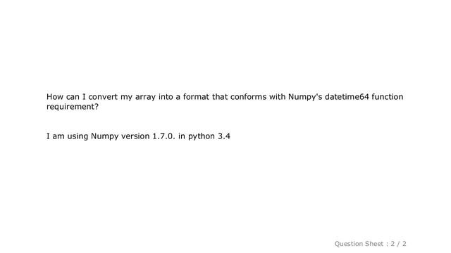 Pandas : Converting datetime string to datetime in numpy (python) смотреть онлайн