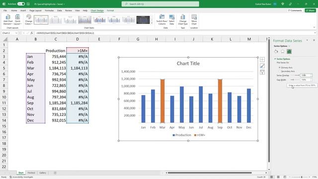 Excel Graphs: Highlight One or More Points Dynamically смотреть онлайн