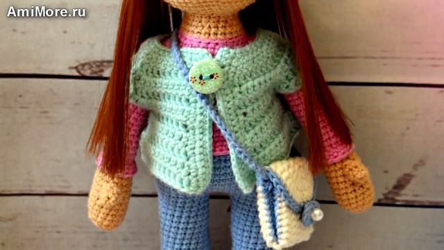 Амигуруми: схема куклы Стеша. Игрушки вязанные крючком. Free crochet patterns. смотреть онлайн