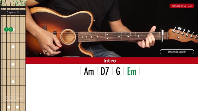 Glimpse Of Us Guitar Cover Joji 🎸|Tabs + Chords| смотреть онлайн