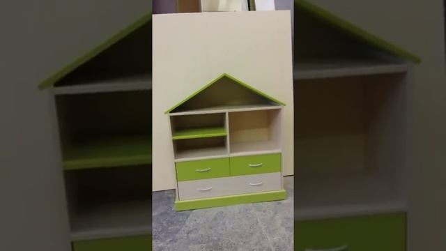 Кукольный домик стеллаж серия АРТЕМОН от Полки Кидс. ру смотреть онлайн