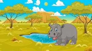 Дикие ЖИВОТНЫЕ АФРИКИ для Малышей- Имя и звук животного-Развивающее видео про Животных для детей