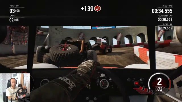 Мой первый взгляд на игру GRAVEL | Logitech g27 в кокпите смотреть онлайн