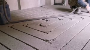 Тёплый пол в существующей стяжке.