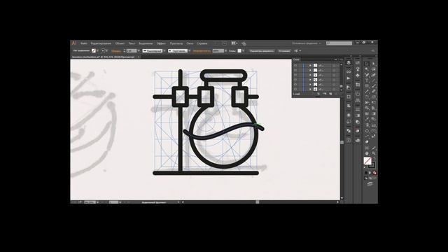 Speed art - Chemistry icons in Adobe Illustrator (#38) (By FishCoolish) смотреть онлайн