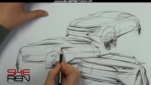 자동차 스케치 & 디자인( How to car sketch(CUV) ) смотреть онлайн
