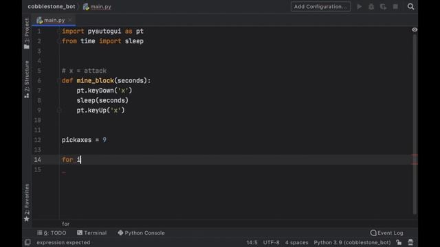 Creating A Minecraft Auto Miner In Python 3.9 Tutorial (Fast & Easy)