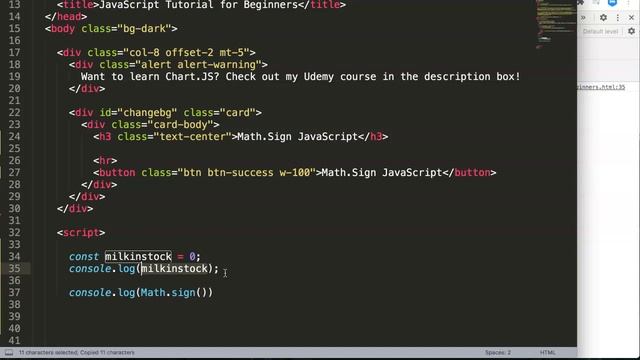 Math Sign JavaScript смотреть онлайн