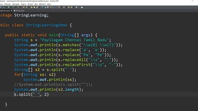 Java: String in Tamil- 8: Text Processing, Static methods - தமிழில் ஜாவா- Payilagam -Muthuramalinga смотреть онлайн