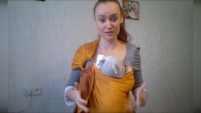 Как покормить ребенка в слинге с кольцами? смотреть онлайн