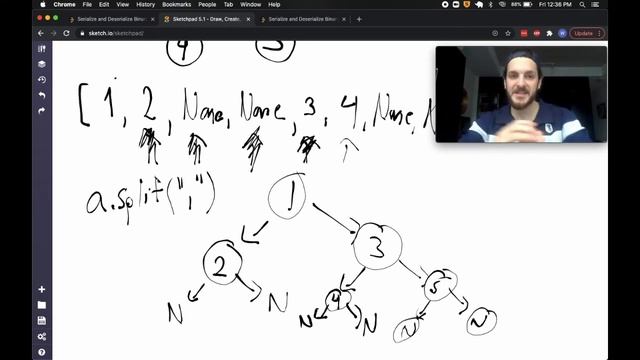 SERIALIZE AND DESERIALIZE BINARY TREE (Leetcode) - Code & Whiteboard смотреть онлайн