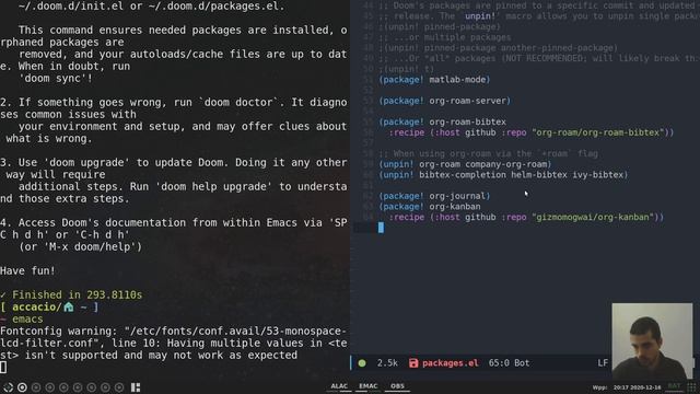 Configurando Emacs (usando doom-emacs org-roam ) ?? смотреть онлайн