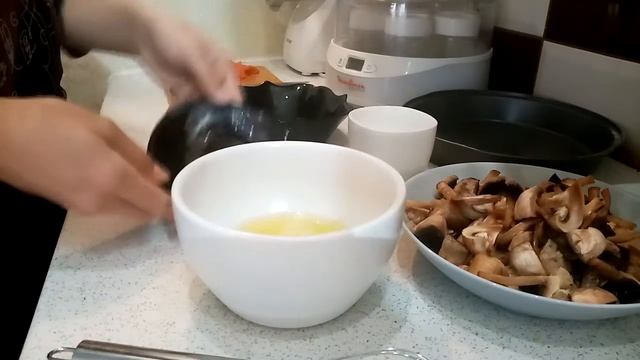Заливной ПИРОГ КИШ с курицей и грибами. смотреть онлайн
