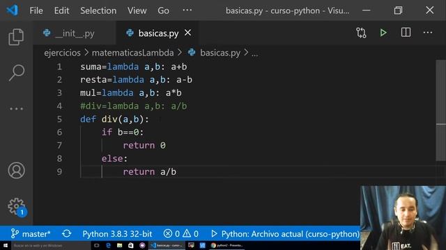 PYTHON Ejercicio 34.-Paquete con Funciones Lambda [76]???? смотреть онлайн