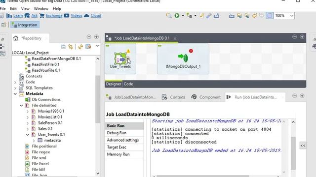 Talend ETL - Load Data into NoSQL MongoDB смотреть онлайн