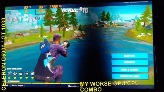 GT 1030 / CELERON G5900, FORTNITE 1080P LOW, CPU BOTTLENECKING EXAMPLE, Intel 10th gen смотреть онлайн