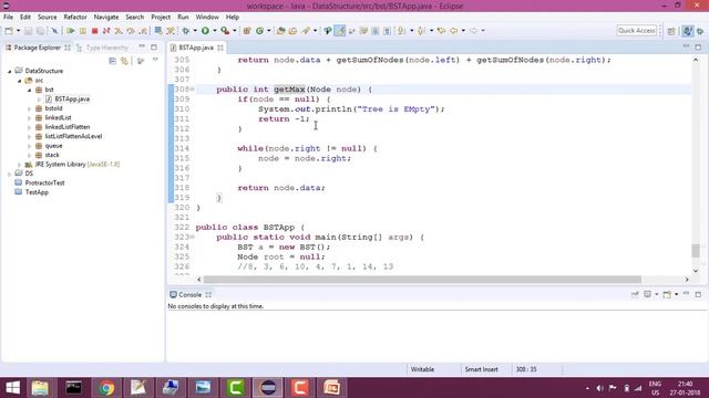 Binary Search Tree in Java - 12: Get Max value element in Binary Search Tree смотреть онлайн
