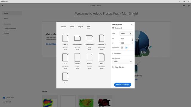 Adobe Fresco Tutorial - Lesson 1 - Homepage and Creating a New Document смотреть онлайн