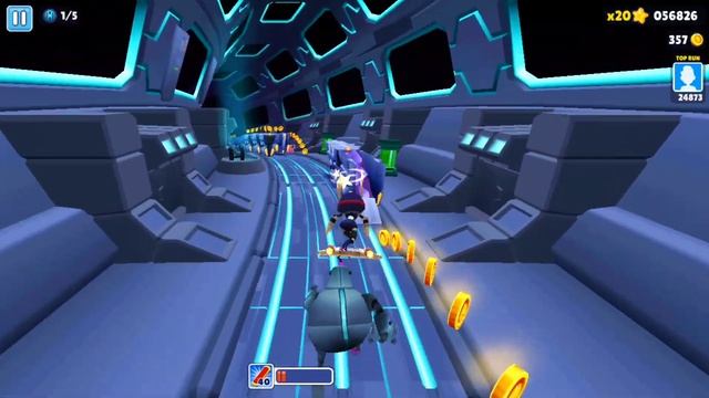Subway Surfers #70 Новая Космическая станция: Frankette на сёрфдоске Spaceship! На весь экран смотреть онлайн