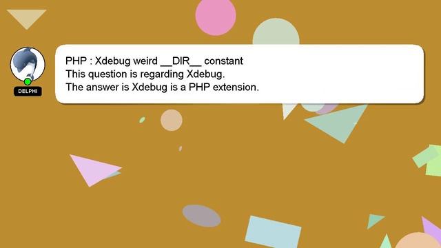 PHP : Xdebug weird __DIR__ constant смотреть онлайн