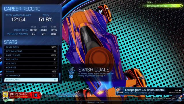 MY STATS ON ROCKET LEAGUE 1450+ LEVEL смотреть онлайн