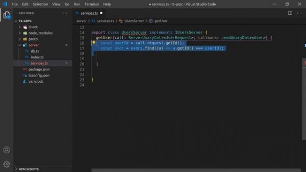 Implementing a gRPC client and server in Typescript with Node