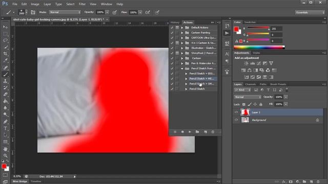 Pencil Sketch Photoshop ACtion смотреть онлайн