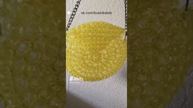 Жёлтая сумочка из бусин ✨💛🌼 смотреть онлайн