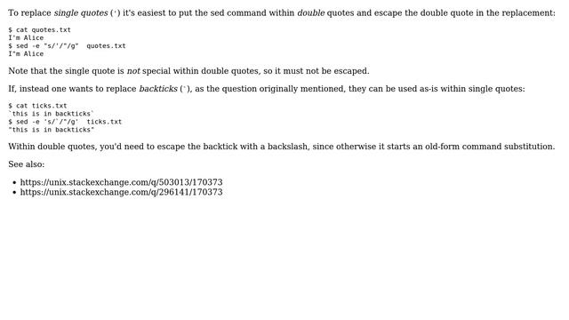 Unix & Linux: replacing single quotes with double quote in a file (3 Solutions!!) смотреть онлайн